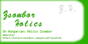 zsombor holics business card
